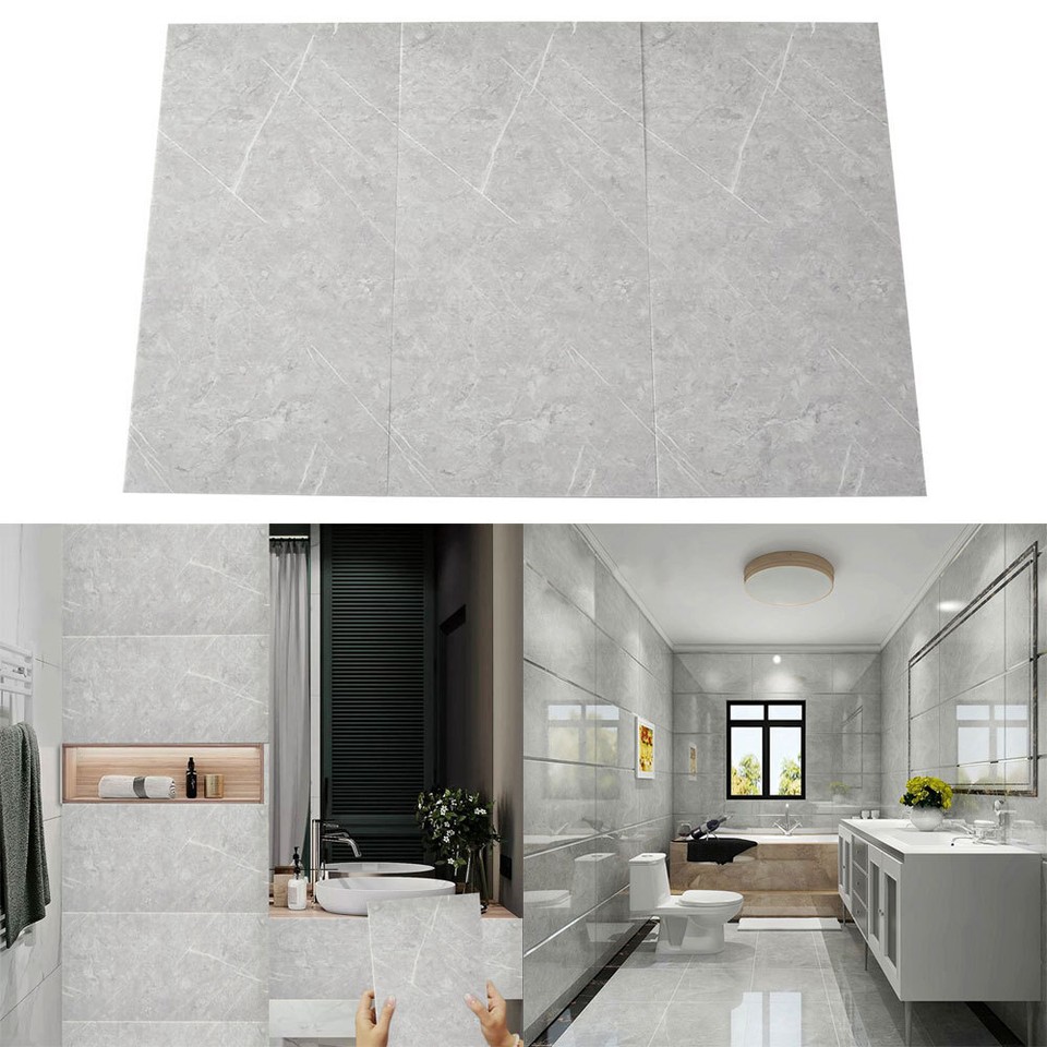 10X Marble Kitchen Bathroom Tile Stickers Self-Adhesive Waterproof Wall ...