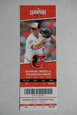 ORIOLES VS PHILLIES 6/16/2015 FULL TICKET ~ MACHADO/PARMELEE (2 HRs EACH)