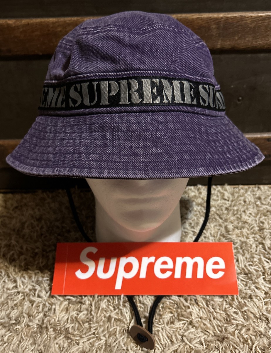 🔥NEW!!! Supreme Stencil Webbing Boonie| Purple| Size M/L| SS23|  BOONIE/CRUSHER