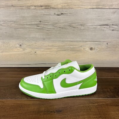Nike Air Jordan 1 Low SE Mens Size 10 White Lightning Chlorophyll