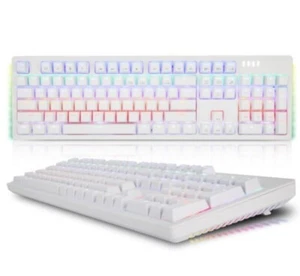 Abko K515 Côté échange axial RGB Éclairage Clavier de jeu Blanc Brown Non click