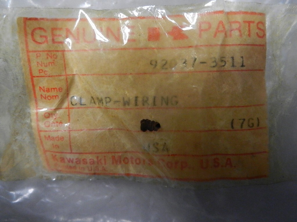 NOS Kawasaki Wiring Clamps Invader Intruder Snowmobile 92037