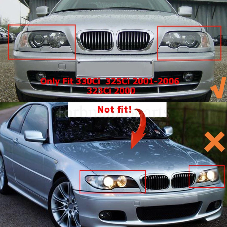 Front Bumper Cover Fit M-Tech Style For BMW 3Series E46 2000-2006 2D Coupe Foto 2 de 4