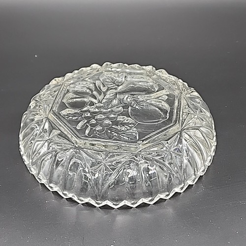 Vintage 5" Federal Glass Pioneer Clear Sawtooth Edge Serving Dish - Picture 3 of 4