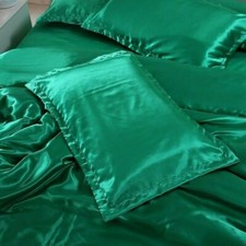 2 X Pillowcase Pillow Cushion Cover Satin Faux Silk French Soft Luxury