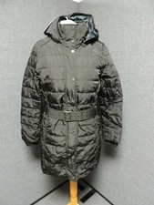 Tom Tailor Cosy Down Mix Coat With Hood & Belt Black Uk L Rrp £130 Ln112 Ww 05