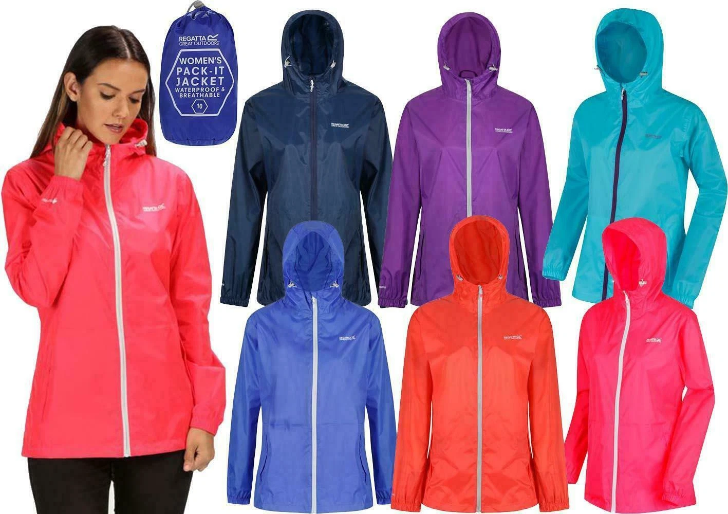 Regatta Womens/Ladies Pack It III Waterproof Jacket Packaway Packable Foldable
Opens in a new window