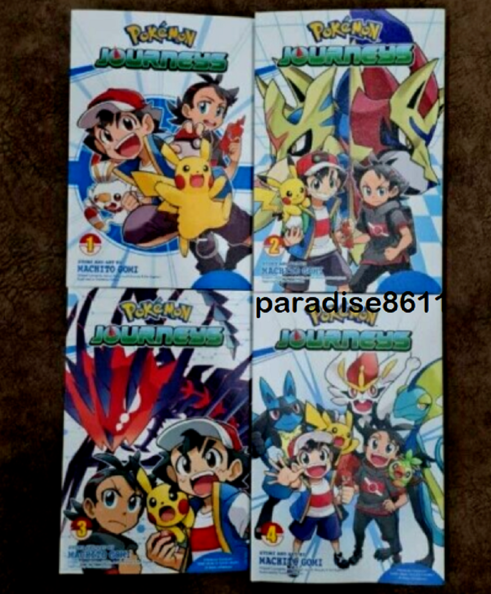 POKEMON JOURNEYS Manga By Machito Gomi vol. 1-4(END) English