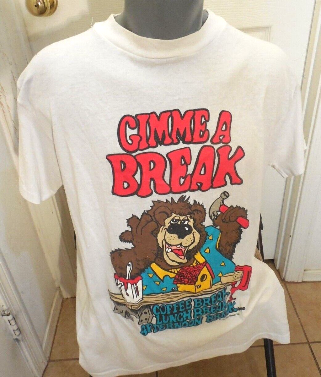 Vintage Bear Gimme a Break Sun Sportswear Shirt Y2K Bear Single