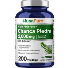 NusaPure Chanca Piedra 2000mg  200 Veggie Caps  Herbal Extract Supplement