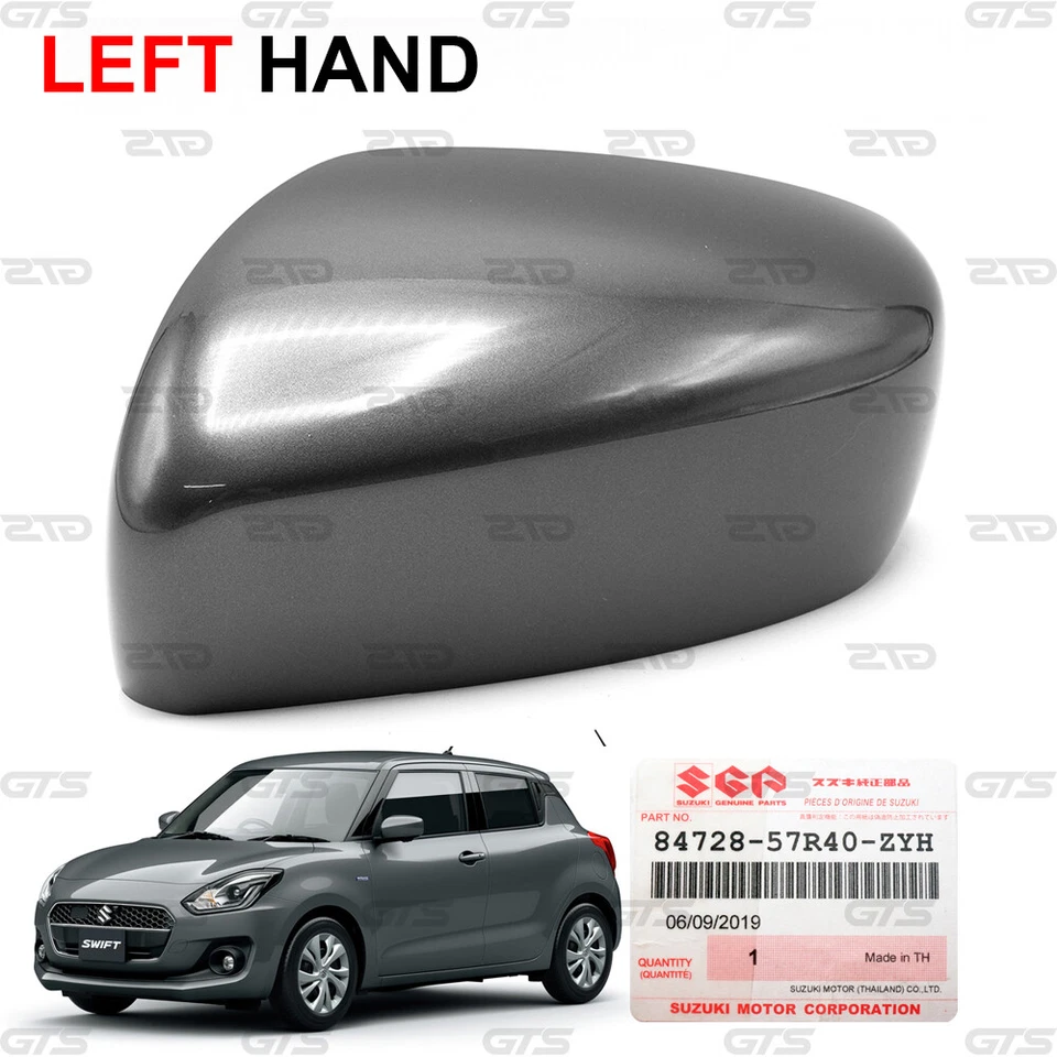 Lh Grey Mirror Wing Cover Fits Suzuki Swift Hatchback GA GL No top 2018 2021 - Image 2 of 4