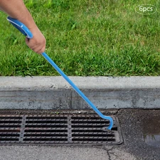 6Pcs 200kg/440.92 lbs Versatile Manhole Cover Hook Tool Lifting Hooks Tool Hook