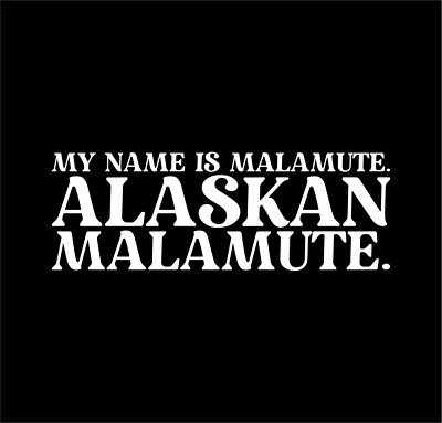 Alaskan Malamute Dog Name Auto Aufkleber Hundeaufkleber Folie Mally Mal