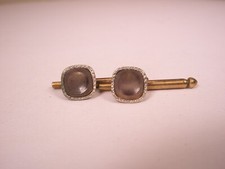 SINGLES 2 5/16" Gray Squares MOP Vintage Formal Tuxedo Prom Shirt Stud c249