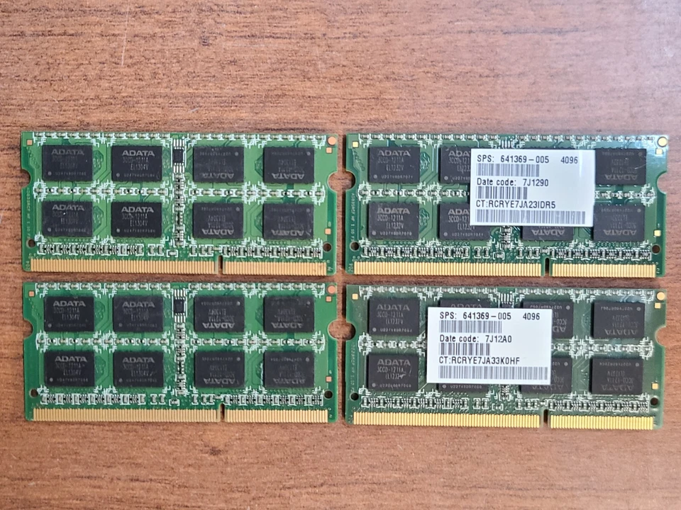 (LOT OF 4) ORIGINAL!! ADATA 4GB 2Rx8 PC3-12800S DDR3 MEMORY RAM AM1U16BC4P2-B19H - Image 2 of 2