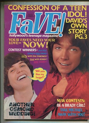 FAVE - #12 Aug 1972 David Cassidy, Donny Osmond , michael Gray       T1