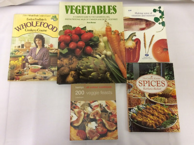 x 5 Books-Vegetarian Cooking, Recipes, Spices, Vitamins & Minerals, Exotic Veg