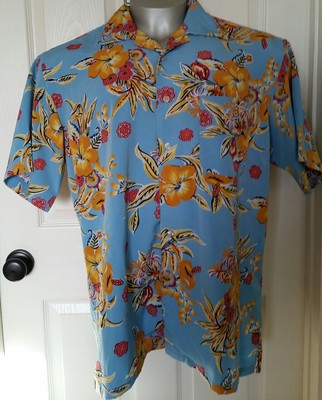 Rare Renoir El Corte Ingles size yellow hibiscus Hawaiian Aloha