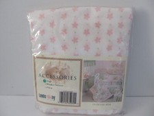 Lambs  Ivy Le Petite Bebe Crib Sheet White w Pink Flowers