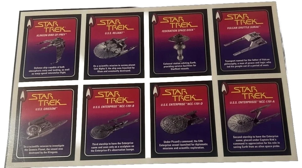 Galoob Micro Machines Star Trek Multi-Color Starships TOS TMP TNG DS9 Voyager - Image 4 of 4