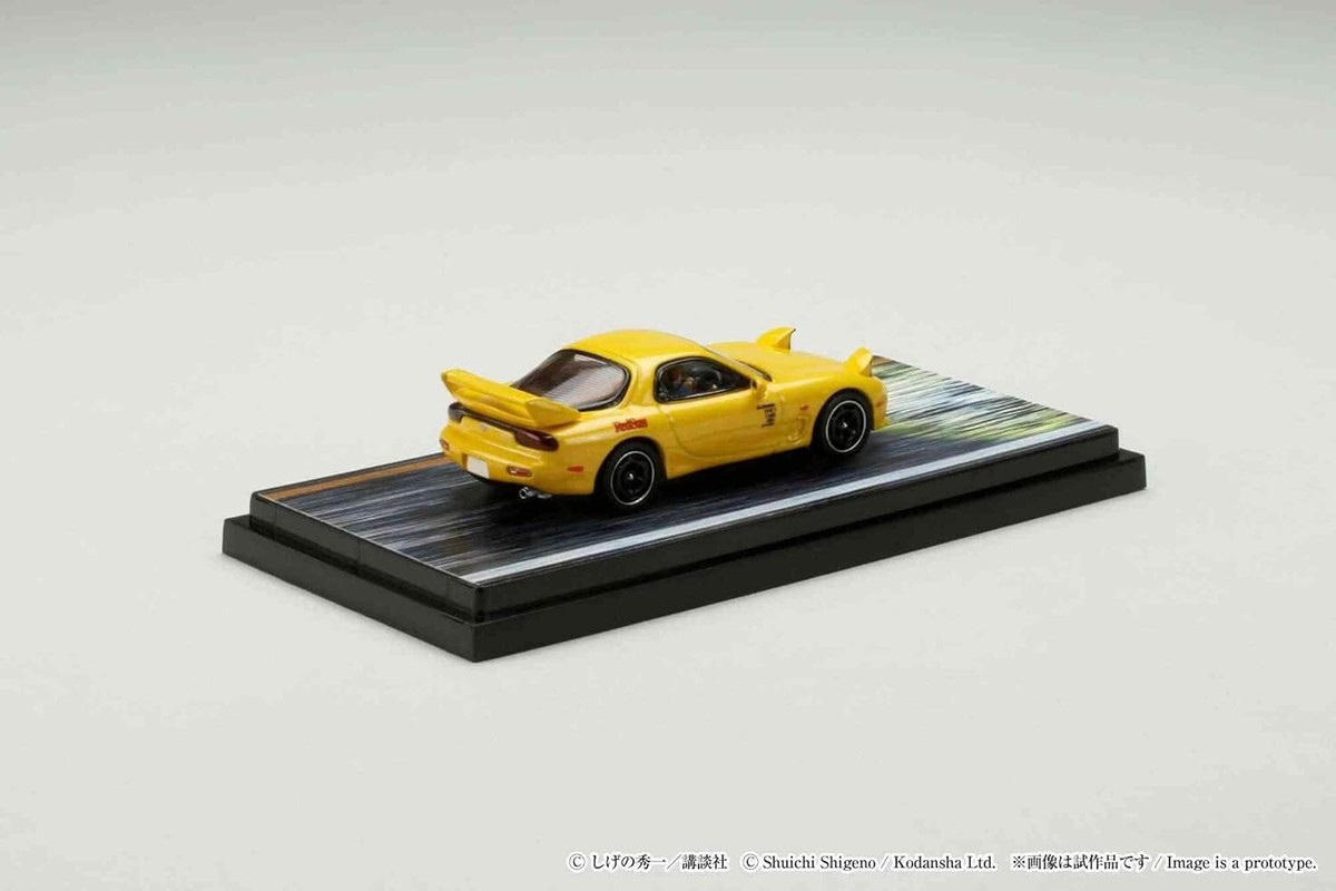 HJ64 1/64 Mazda RX-7 (FD3S)RED SUNS/Initial D VS Tsuyoshi Nakazato