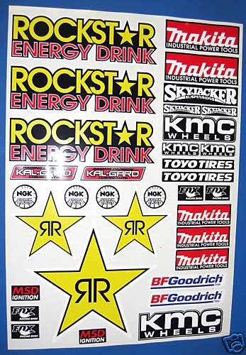 RC CORR ROCKSTAR 10th scale 1:10 stickers decals off road RC race