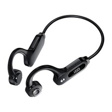 LED Digital Screen Bone Conduction Headphones Simple Operation 300mah Commute