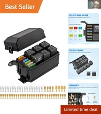 Universal Waterproof 6-Slot Relay and Fuse Holder for Automotive Needs