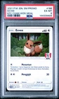 2021 POKEMON INDONESIAN SM PROMO KFC CHAKI KIDS MEAL #186 EEVEE PSA 6