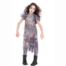 Girls Ghostly Zombie Dress Costume Halloween