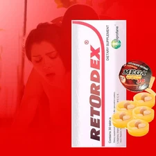 Retordex + Mega Gold Longer Sex Time Pill Supplement Natural Herbal Supplement