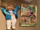 1986 Cabbage Patch Kids Doll Felice Cristy Blonde Braids Blue Eyes Colorforms