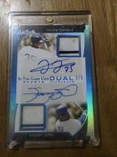 2022 Leaf In The Game Dual Material Autograph Frank Thomas/sammy Sosa
