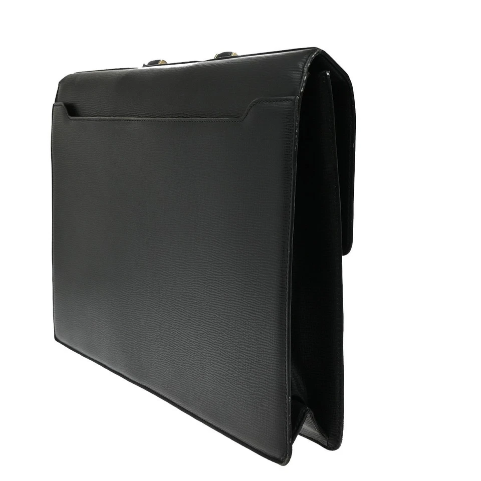 LOEWE Logo Anagrama Negocios Maletín Bolso de Mano Cuero Negro GHW 05EF699 Foto 4 de 4