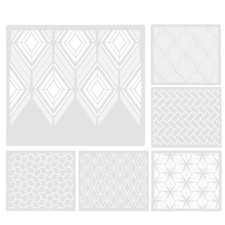 6 Pcs Stencil Decorazione Torte Per Pittura Da Disegno Decorativi