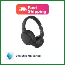 Active Noise Cancelling Wireless Over Ear Bluetooth Headphones Black