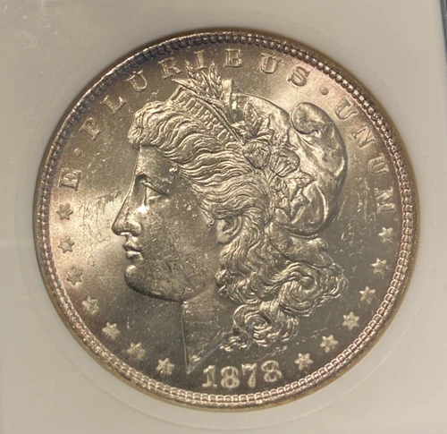 1878 Morgan Silver Dollar Old ANACS Soapbox MS62 7TF VAM-100 Top 100! Rim Toning