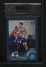 BAS 2002-03 Topps Matt Barnes #213 Beckett Auth Sticker Auto 3c7