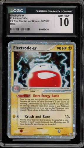 Pokemon Electrode ex EX Fire Red & Leaf Green Holo Ultra Rare #107 CGC 10