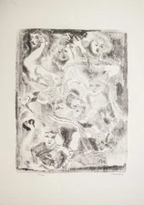 MACCARI, Mino. Untitled. Original Lithograph Signed by Enrico Castelli