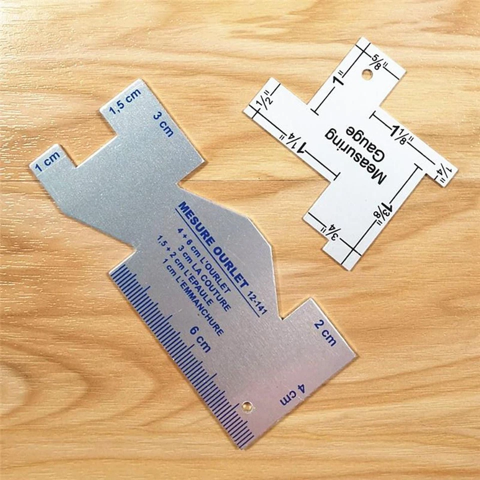 Seam Measuring Metal Quilting Tailor Ruler Template Sewing Ruler for DIY1172 - Image 4 of 4