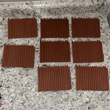 Marx Fort Apache Plastic Stockade Fort Walls 1950's Vintage 8 PIECES