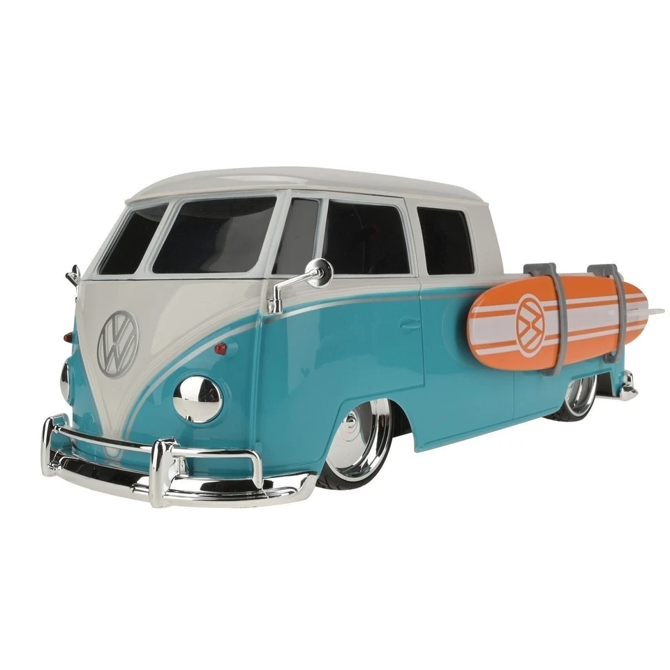 VW Type 2 Bus Double Cab Pick Up with Surfboard 1:16 Scale Remote Control RC - Image 2 of 4