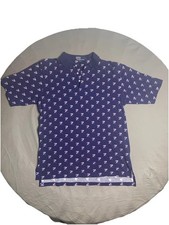 Vintage Polo By Ralph Lauren Blue Made In USA Golf Polo Mens L Short Sleeve