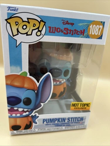 Funko Pop! VAULTED:LILO And Stitch - Disney - Pumpkin Stitch #1087  + Protector