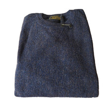 NEW Peru Unlimited 100 Alpaca Sweater Men  s L Blue Heather Pullover Sweatshirt