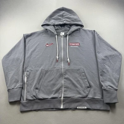 Nike Stanford Cardinal Hoodie Sweatshirt Women 2XL Gray Field Hockey Dri-Fit Zip - Image 1 of 4