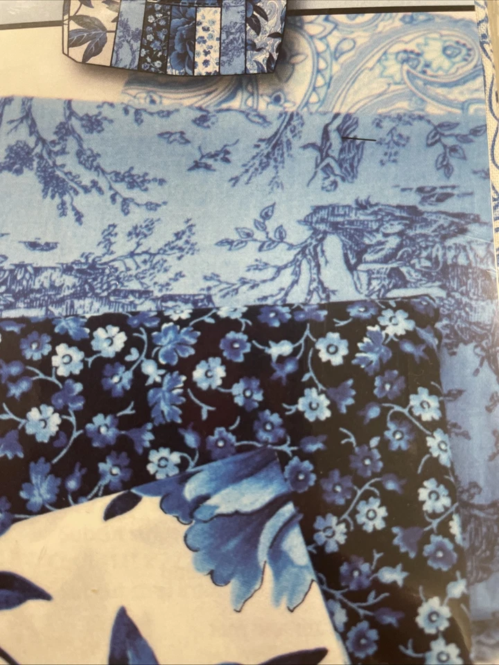 Paquete de tela Annie's Creative Quilters + patrón, colección True Blue FQ070 nuevo Foto 4 de 4