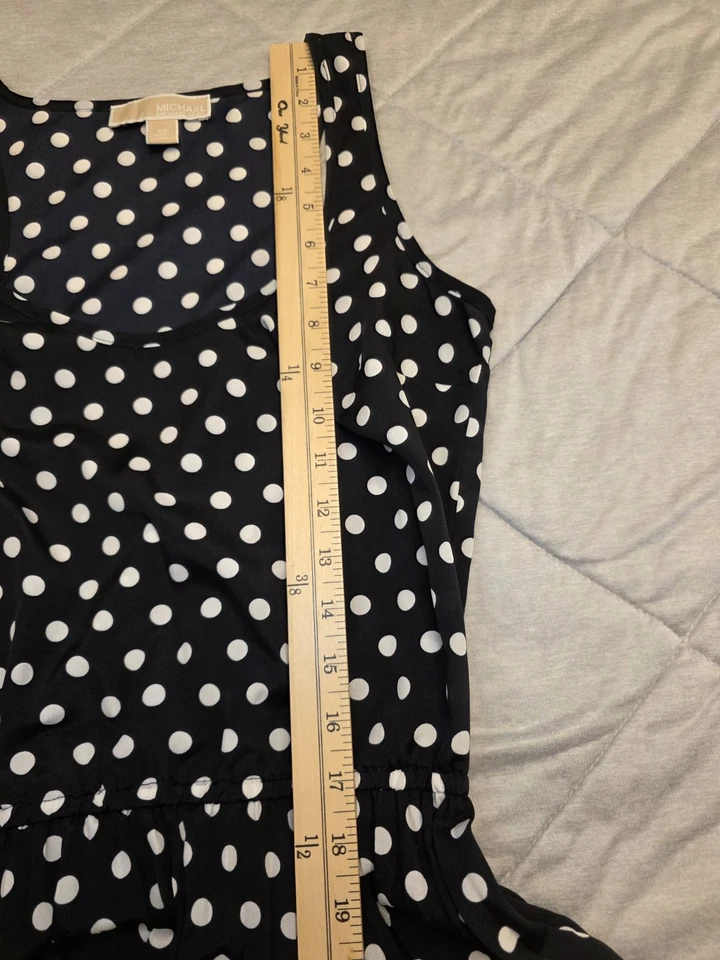Maxi Vestido Michael Kors Mujer Lunares Negro Blanco Negro/Blanco Talla XS Foto 4 de 4