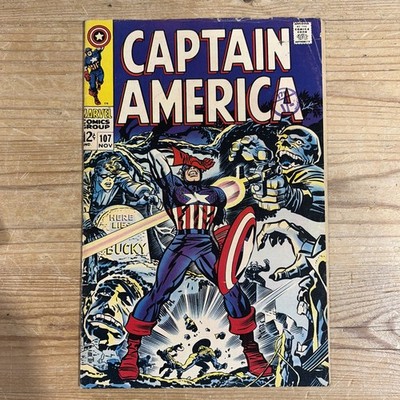 Captain America #107, Nov. 1968 Marvel Comics Vintage Silver Age ComicBook
